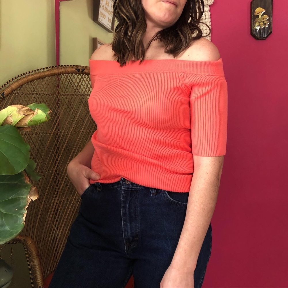 Anthropologie off the shoulder sweater